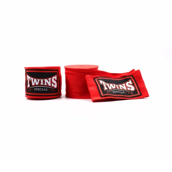 bandes de protection Twins rouge sont longues 5 mètres, disponible en plusieurs couleurs pour les sports de combats tels que muaythai boxe anglaise mma kickboxing savate K1