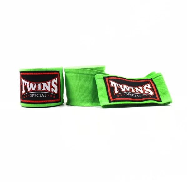 bandes de protection Twins vert sont longues 5 mètres, disponible en plusieurs couleurs pour les sports de combats tels que muaythai boxe anglaise mma kickboxing savate K1