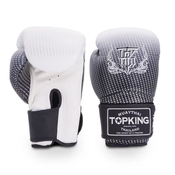 Gants Top King "Super Star" poignet rembourré en cuir de vachette de qualité supérieure et d'autres matériaux de classe mondiale gants de boxe thai