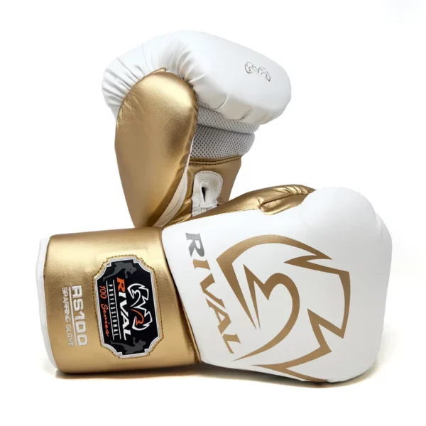 Gants de boxe rival rs100 blanc or