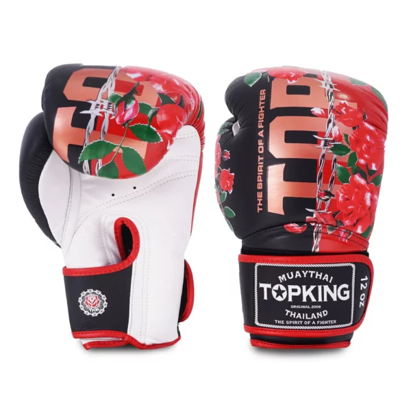 Les gants Top King rose combinent élégance et performance. Conçus pour les sports de combat, ils offrent une protection optimale, un confort supérieur et un design attrayant. Idéaux pour tous niveaux.