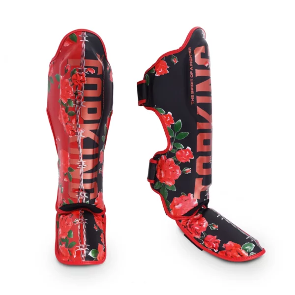 Protège-tibia topking rose pour vous mesdames pour un entrainement en beauté muaythai kickboxing mma K1 saute