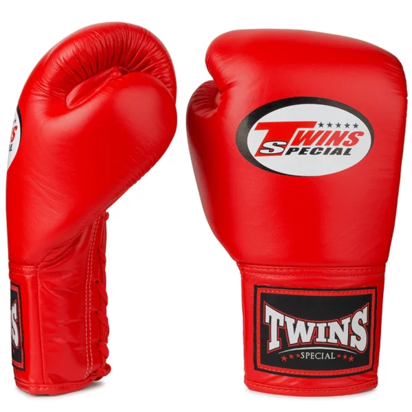 Gants de boxe à lacet twins red