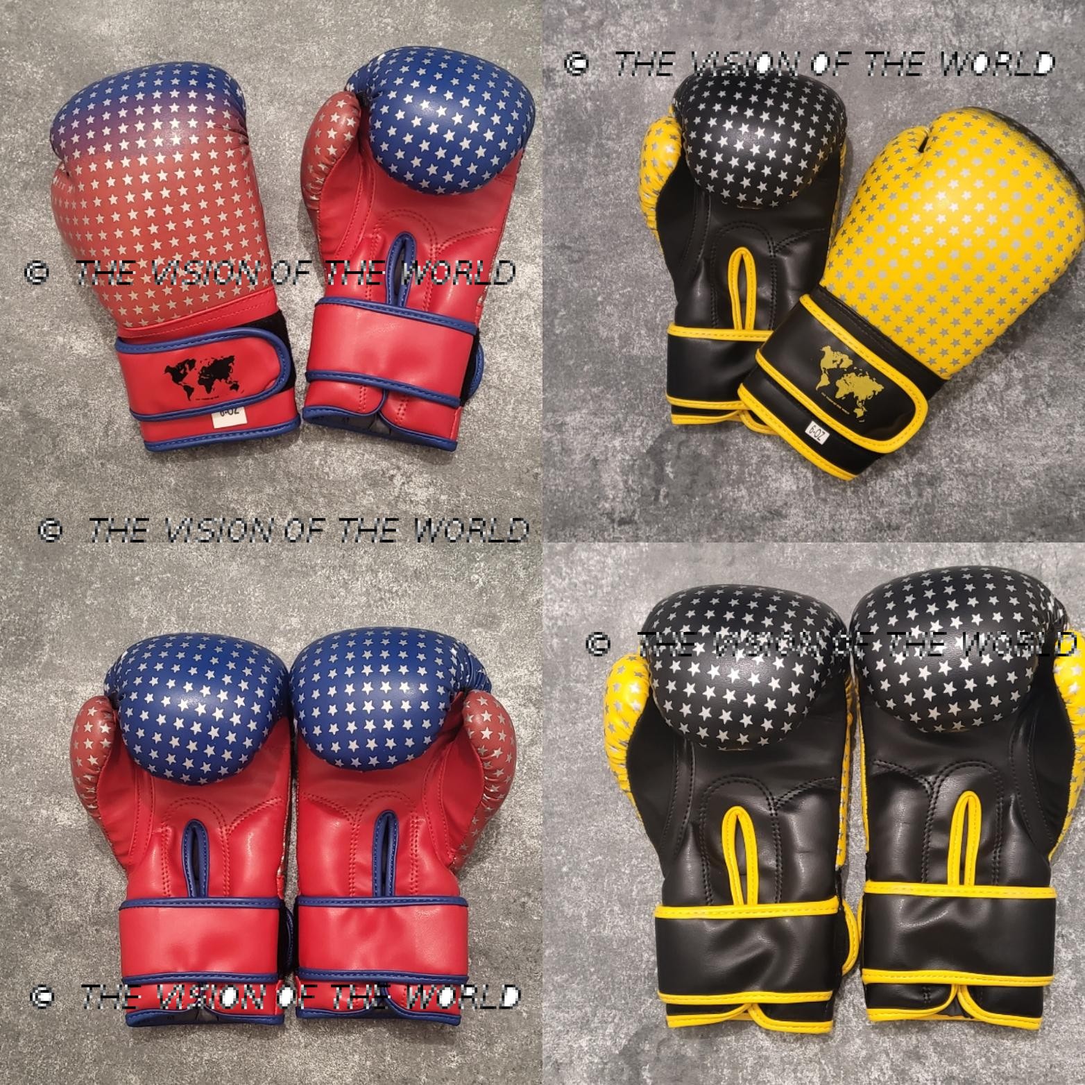 Les gants de boxe pour enfants comprennent une paire de gants avec une  finition noire et rouge Vie XL - Habitium®