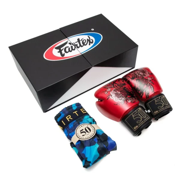 Set Fairtex Golden Jubilee boxe thai muay thai kick boxing Mma Boxe anglaise savate K1 un set spécialement pour les 50 ans de Fairtex