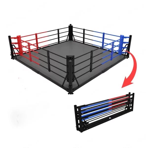 Parfait pour les entraînements, les compétitions et les événements, ce ring de boxe pliable est conçu pour répondre aux besoins des boxeurs professionnels et amateurs. Sa conception innovante permet une installation rapide et un rangement compact, faisant de lui l’outil indispensable pour tout espace dédié à la boxe.